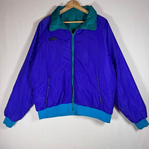 Vintage 1990s Columbia Mens’s Sportswear Reversible Puffer Jacket Retro XL - Picture 3 of 14